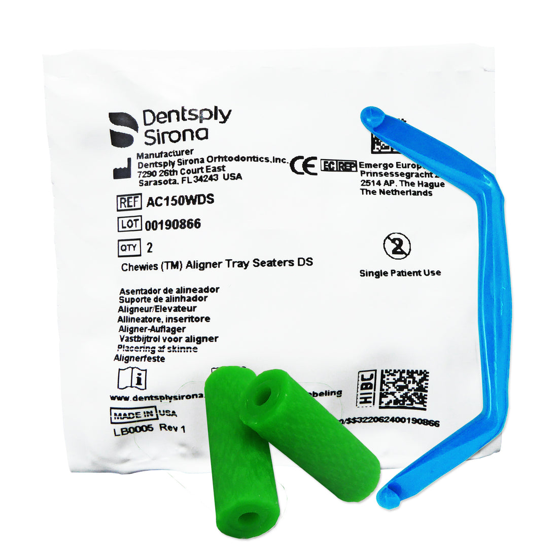 2 Chewies & 1 ART (Aligner Removal Tool)