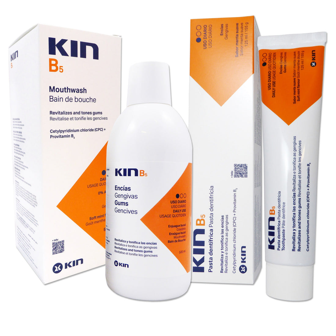 Kin B5 Toothpaste 125ml & Mouthwash 500ml