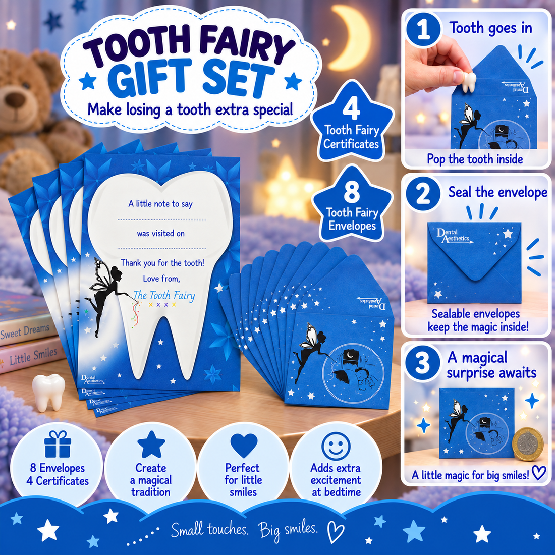 Tooth Fairy Gift Set – Envelopes & Certificates