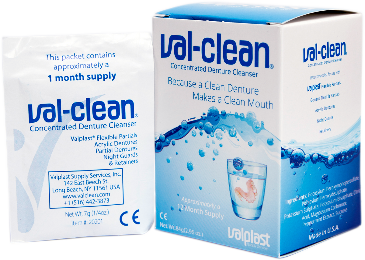 Val-Clean Concentrated Denture Cleaner for flexible dentures