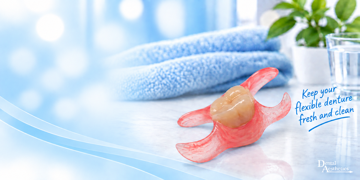 Flexible denture care