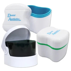 Denture baths and storage for removable dental appliances