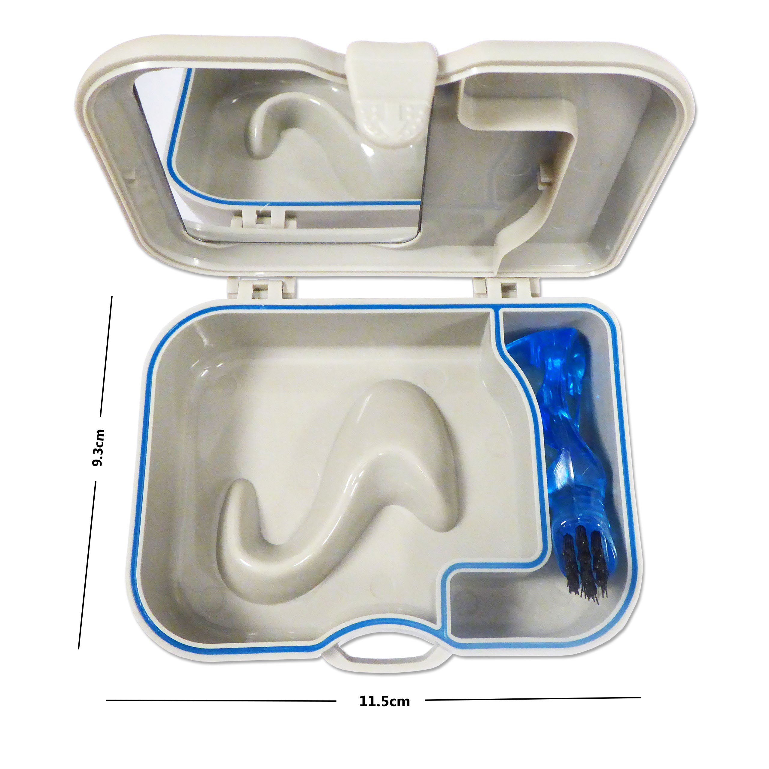 Denture Storage Case with Mirror &amp; Brush