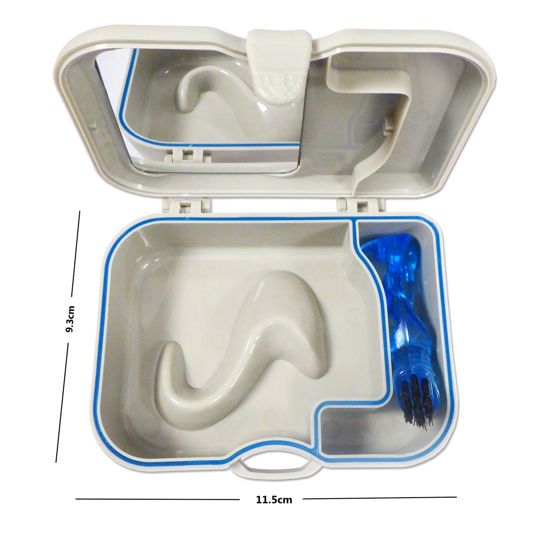 Denture Storage Case with Mirror &amp; Brush