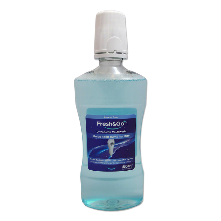 Fresh &amp; Go Orthodontic Mouthwash 500ml ~ Alcohol Free