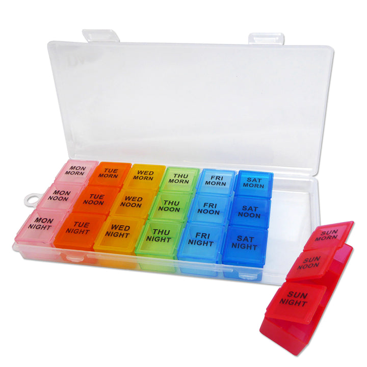 21 Slot Pill Case