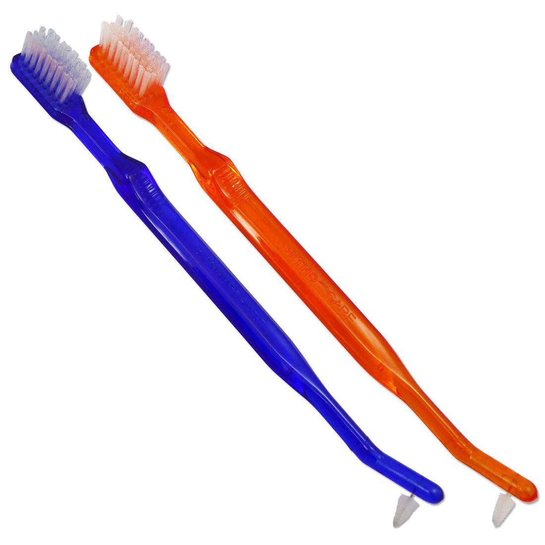 V2 Orthodontic Toothbrush ~ Set of 2 Orange &amp; Blue