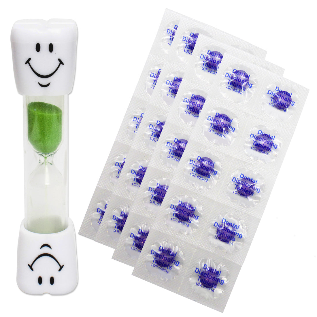 2 Minute Toothbrush Timer &amp; 40 Disclosing Tablets