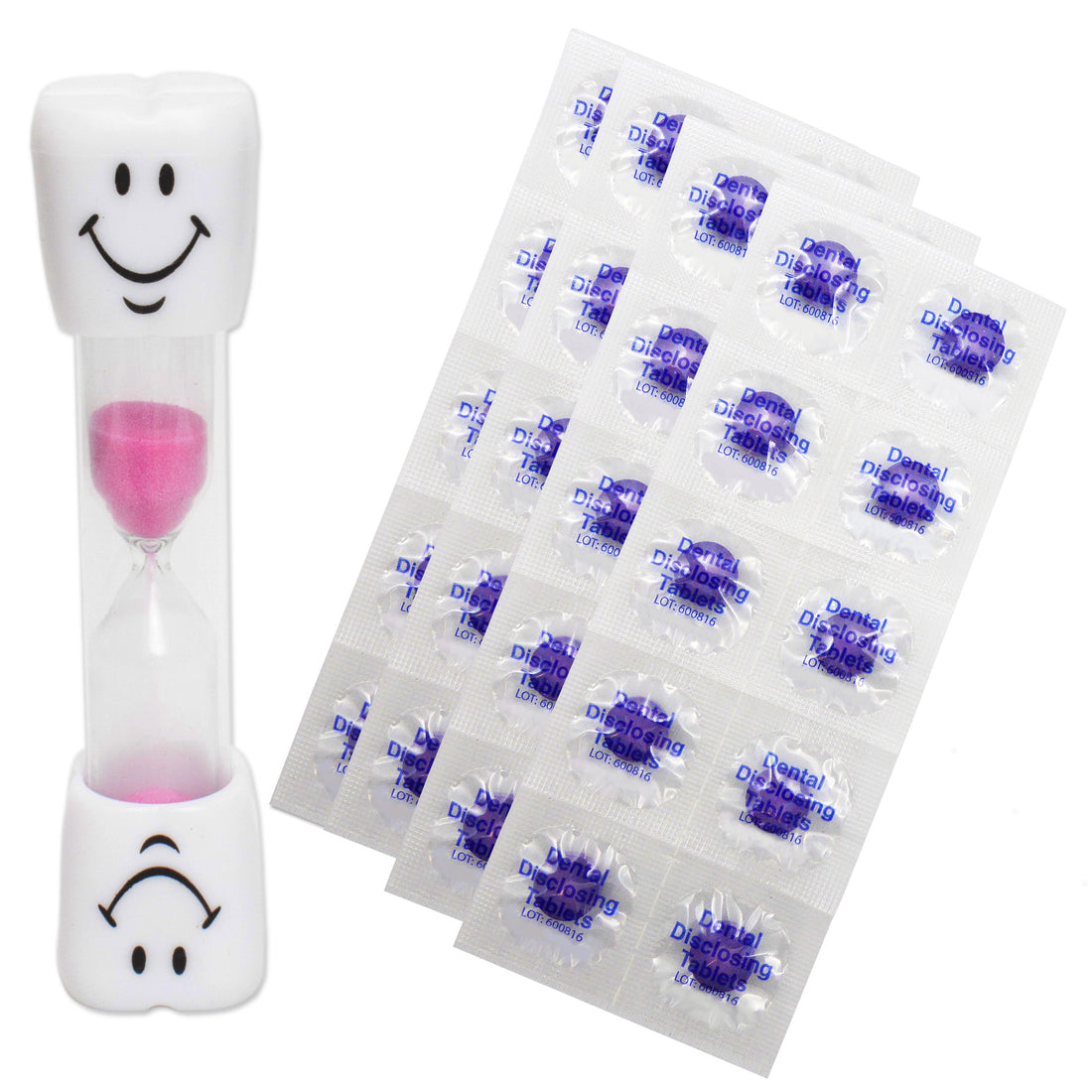 2 Minute Toothbrush Timer &amp; 40 Disclosing Tablets