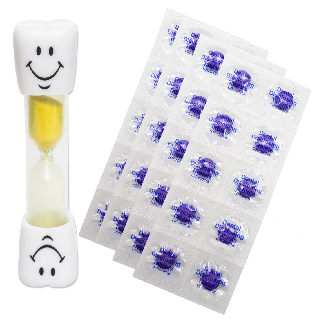 2 Minute Toothbrush Timer &amp; 40 Disclosing Tablets