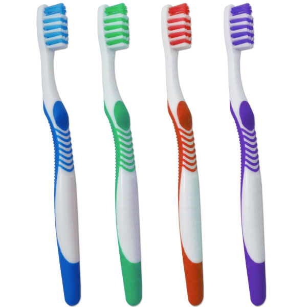 Adult manual toothbrushes set of 4