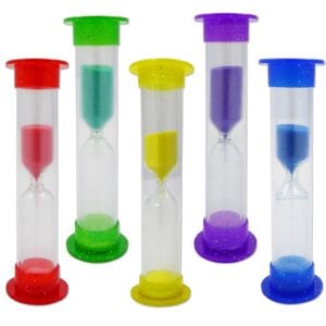 Toothbrush Sand Timer Glitter Set of 5
