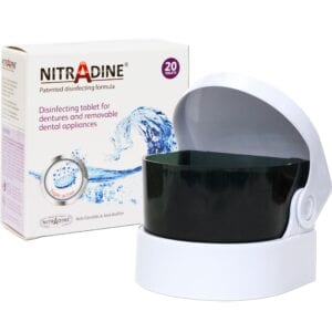 Nitradine Denture and Orthodontic Cleaning Tablets and Sonic Bath