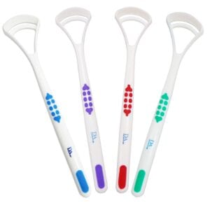 Set of 4 Tongue Scrapers Cleaners