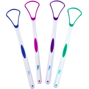 Tongue Scraper x 4 ~ Gentle Silicone Head