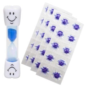 Blue Toothbrush Timer with 40 Disclosing Tablets