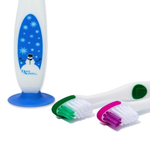 Children's Christmas Design Toothbrush, snowman scene on handle