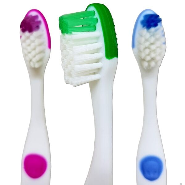 Children's Christmas Design Toothbrush, close up of head.