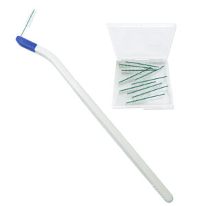 Inter-brace orthodontic toothbrush with 10 brush refills