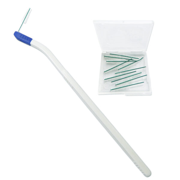 Inter-brace orthodontic toothbrush with 10 brush refills
