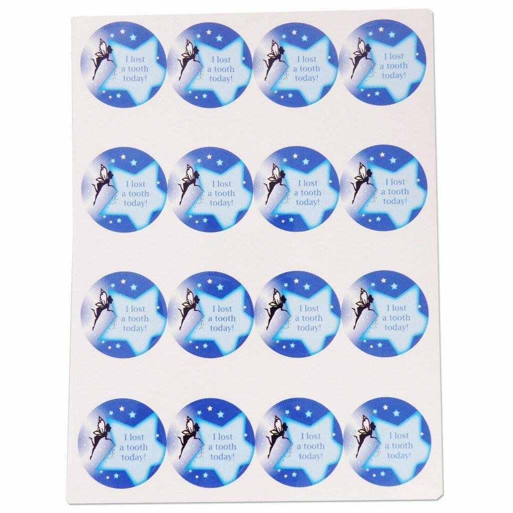 Tooth Fairy Stickers Blue