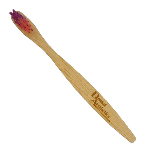 Kids bamboo toothbrush with Pink bristles