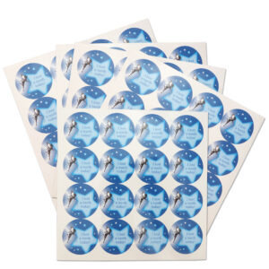 Blue tooth fairy stickers, pack of 80
