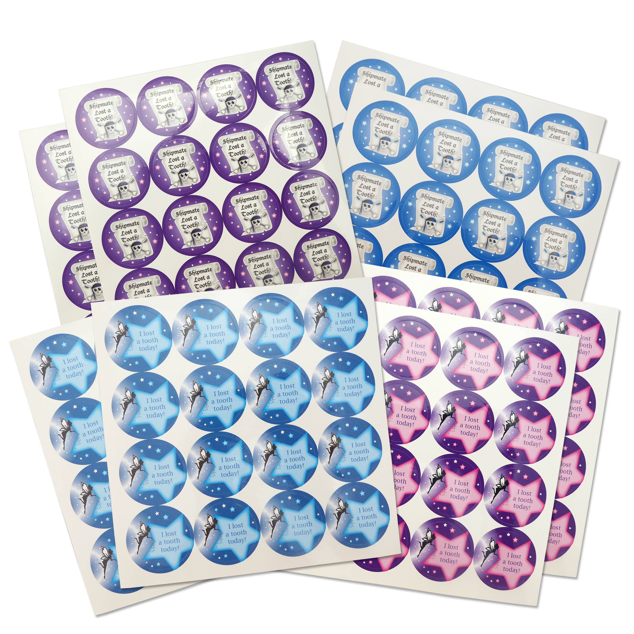 Tooth Fairy Reward Stickers ~ Set of 80