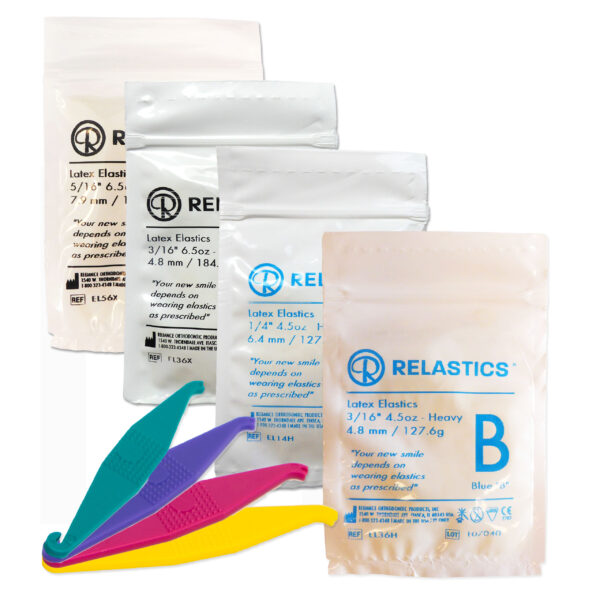 Orthodontic Latex Elastic Bands with Placers