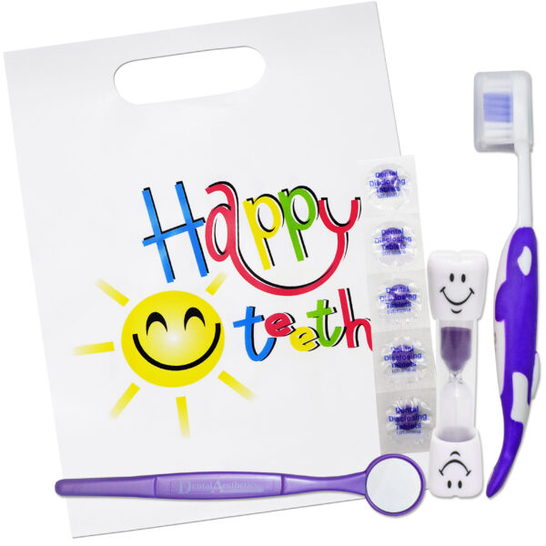 Children's Happy Teeth dental care kit Purple