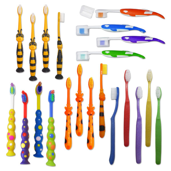 Children's bulk buy toothbrushes pack of 100