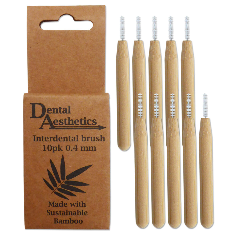 0.4mm Bamboo interdental brushes. 10 per pack