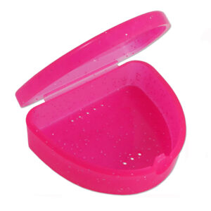 Dental Aesthetics Retainer Case Glitter Pink