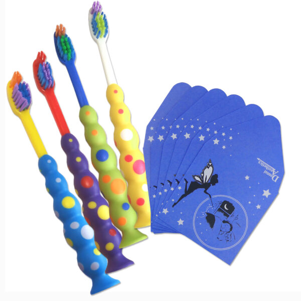 Tooth Fairy Envelopes Blue & Sucker Toothbrushes