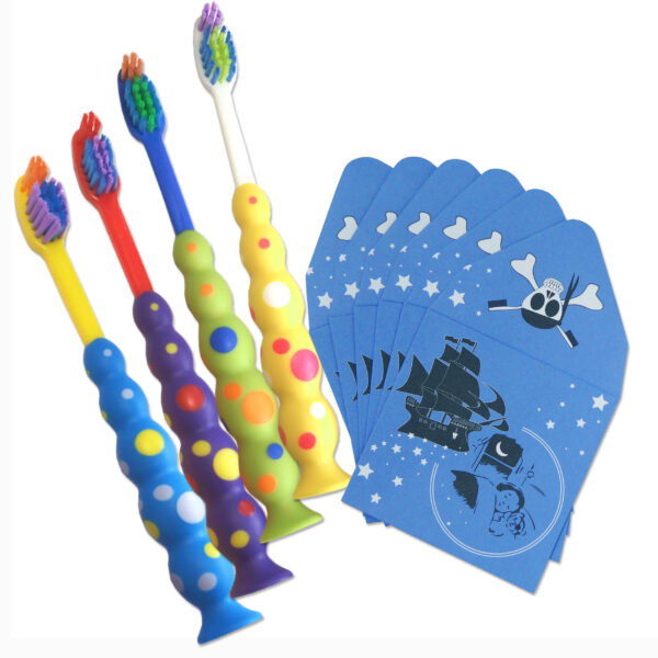 Tooth Fairy Pirate Envelopes and Sucker Toothbrush Set