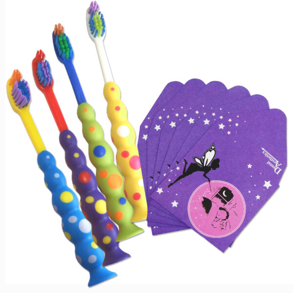 Tooth Fairy Purple Envelopes and Sucker Toothbrush Set