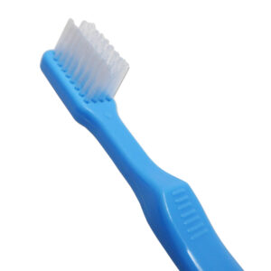 V trim bristles on orthodontic toothbrush