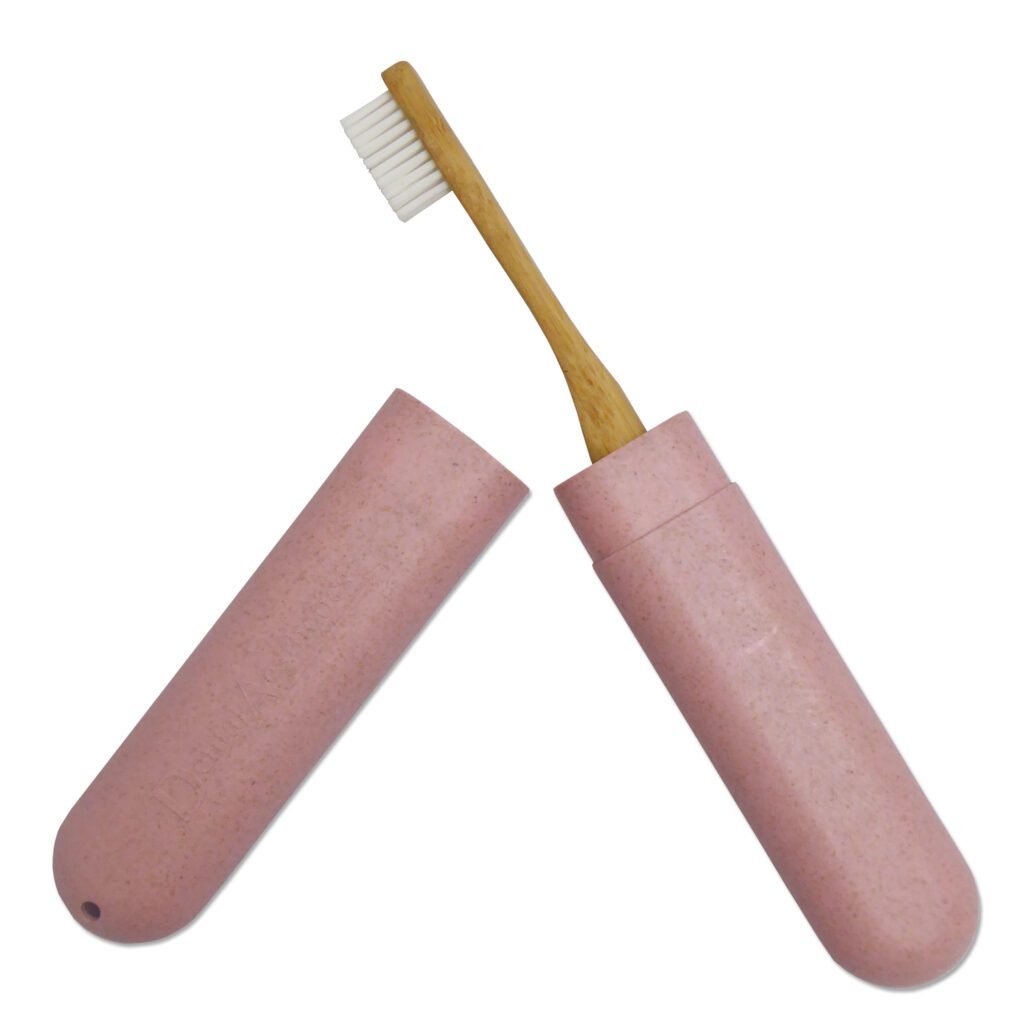 Eco Wheat Straw Toothbrush Case Pink