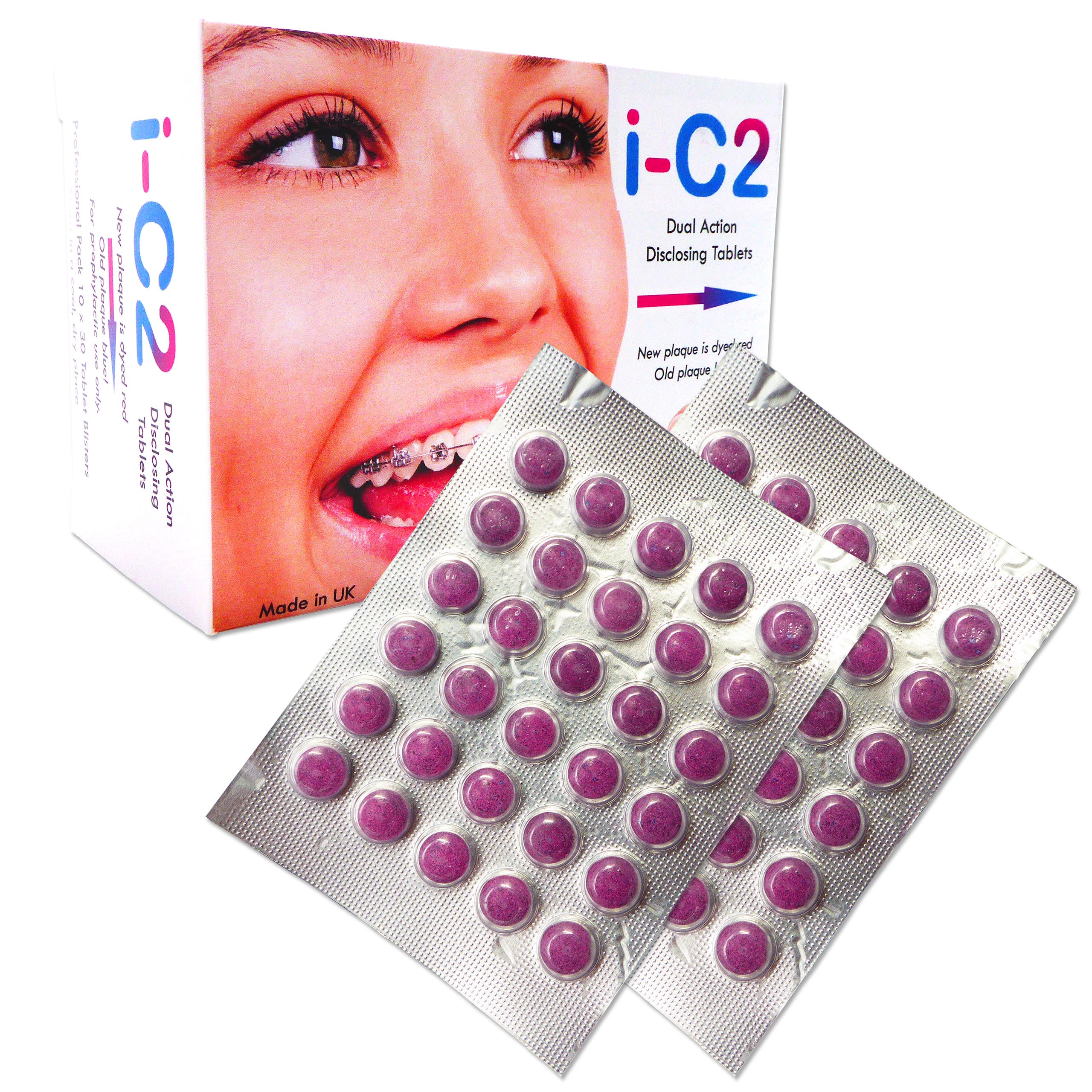 I C2 Plaque Disclosing Tablets ~ Box Of 300 Dental Aesthetics 