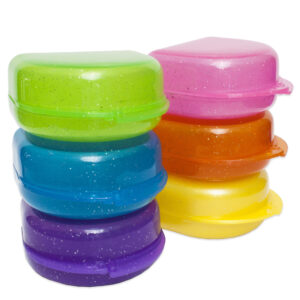 Deep retainer cases bulk buy Mixed glitter Colours