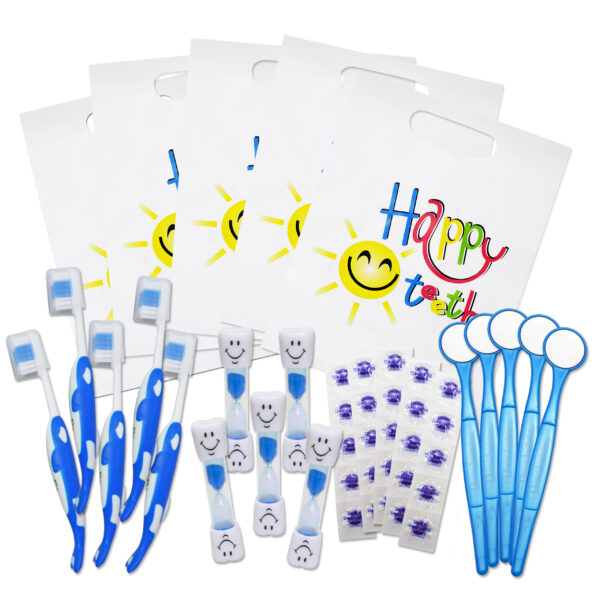 Bulk happy teeth dental care kit for children