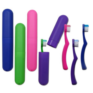 Toddler Toothbrushes with Cases ~ Set of 4